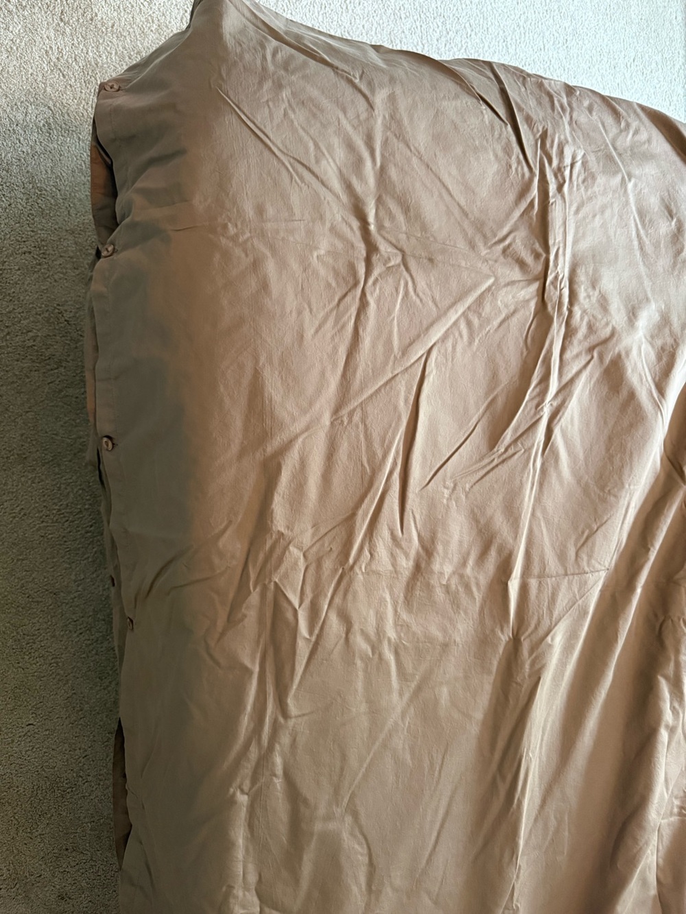 The Company Store Mocha Button-Closure Supima Duvet Cover King - Picture 2 of 6